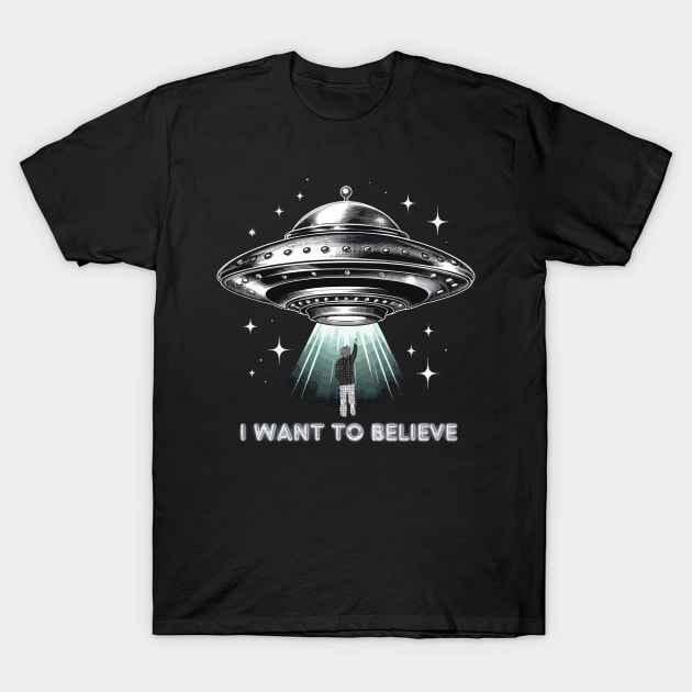 I want to believe. uap ufo sighting. lights in sky Aliens T-Shirt by Ideas Design